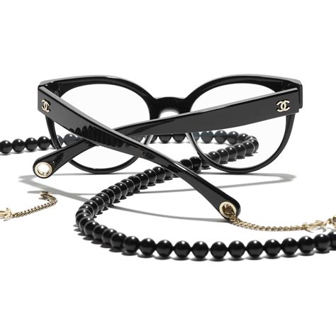 chanel chain link eyeglasses|Chanel glasses with pearl chain.